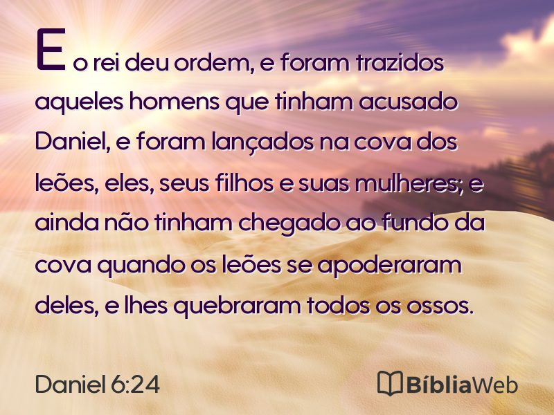 Daniel 6:24 em imagem para compartilhar