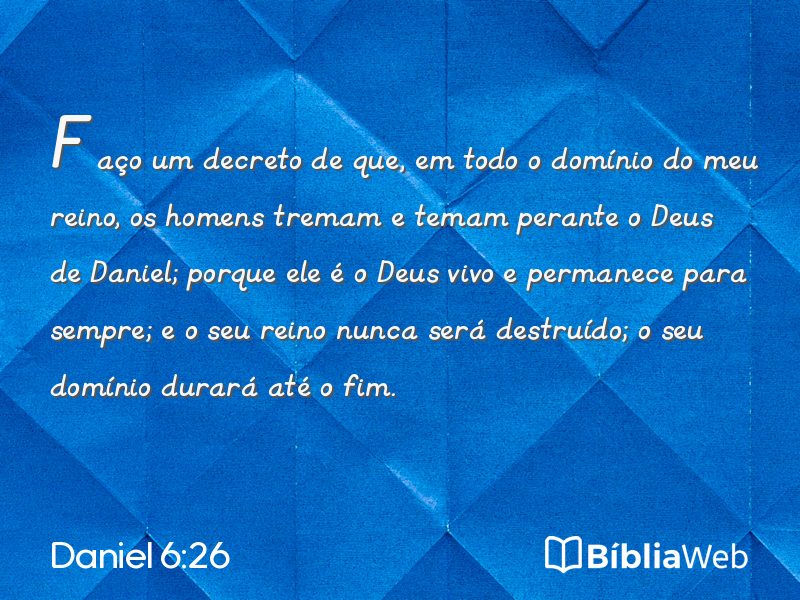 Daniel 6:26 em imagem para compartilhar