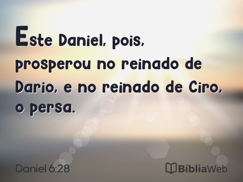 Daniel 6:28 em imagem para compartilhar