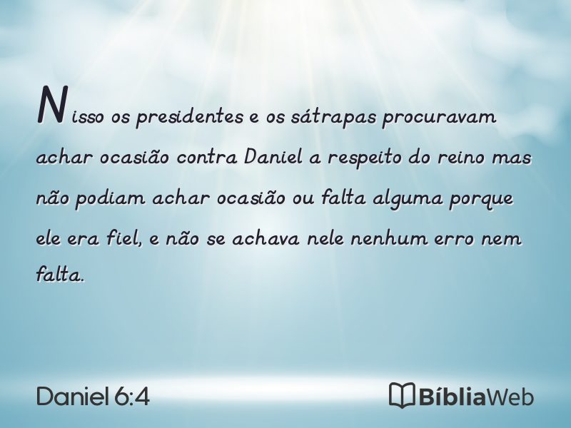 Daniel 6:4 em imagem para compartilhar