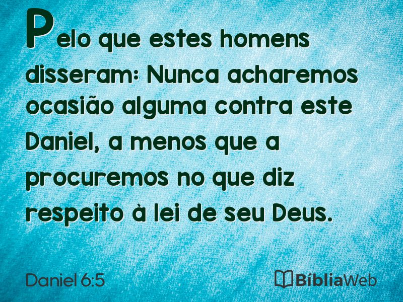 Daniel 6:5 em imagem para compartilhar