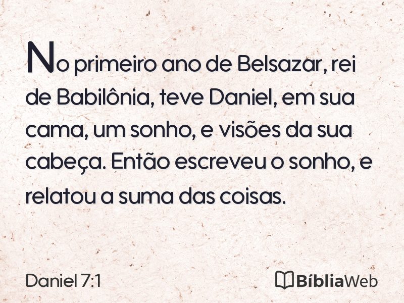 Daniel 7:1 em imagem para compartilhar