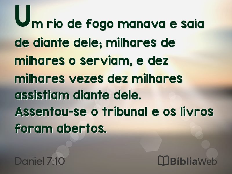 Daniel 7:10 em imagem para compartilhar