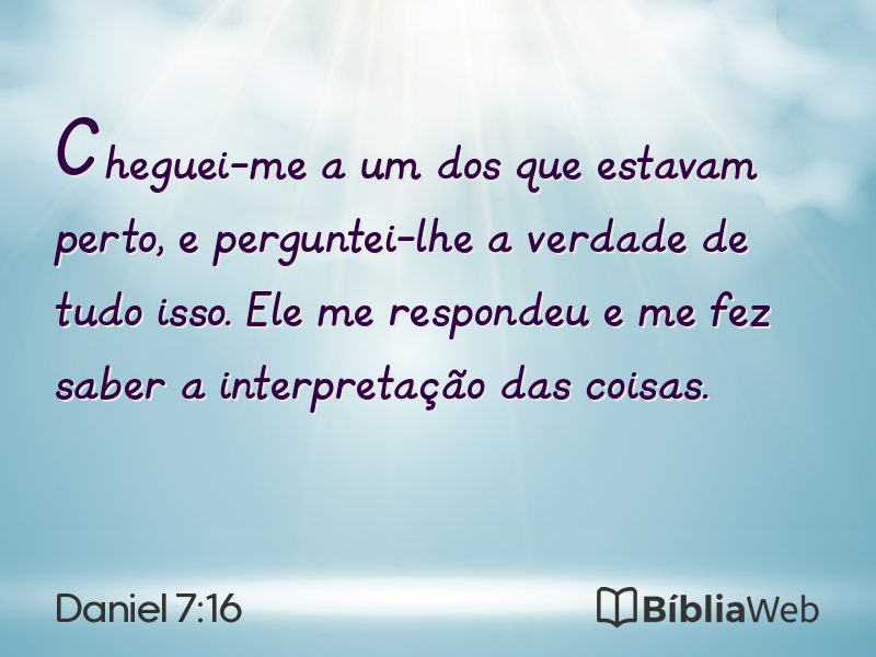 Daniel 7:16 em imagem para compartilhar