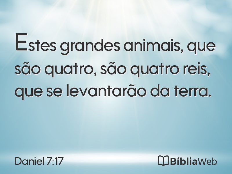 Daniel 7:17 em imagem para compartilhar