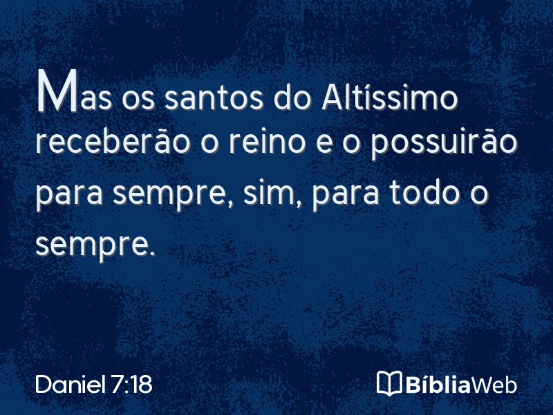 Daniel 7:18 em imagem para compartilhar