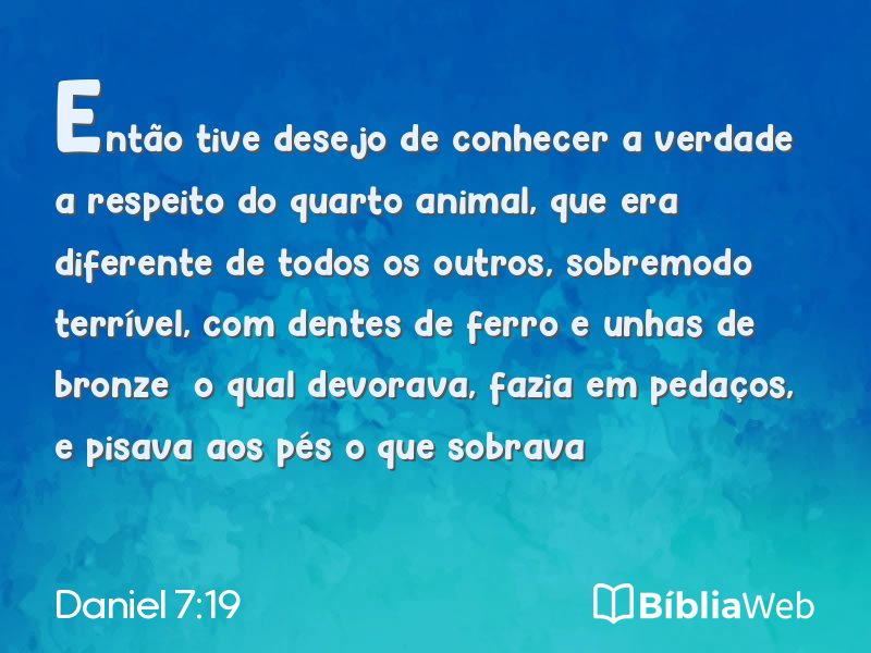 Daniel 7:19 em imagem para compartilhar