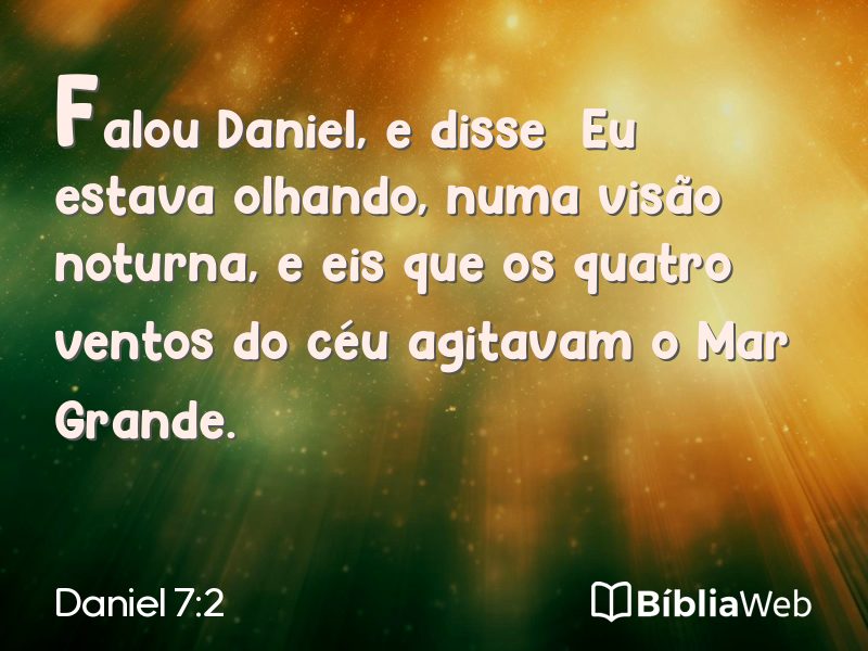 Daniel 7:2 em imagem para compartilhar