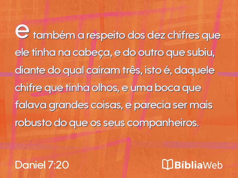 Daniel 7:20 em imagem para compartilhar