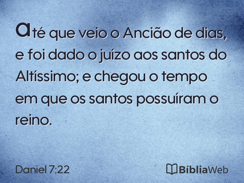 Daniel 7:22 em imagem para compartilhar