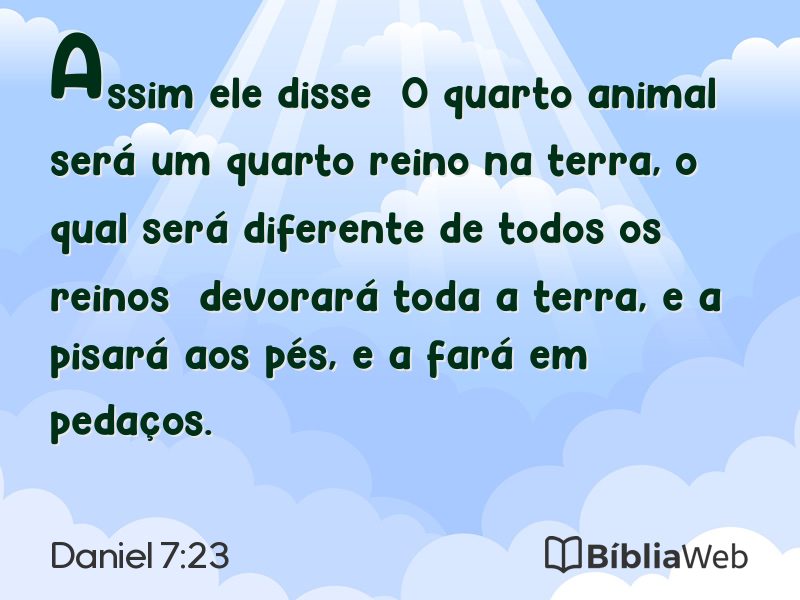 Daniel 7:23 em imagem para compartilhar