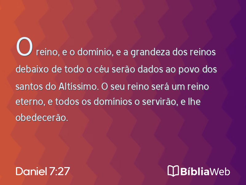 Daniel 7:27 em imagem para compartilhar