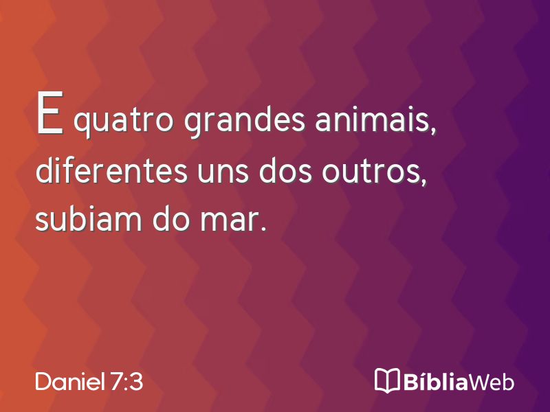 Daniel 7:3 em imagem para compartilhar
