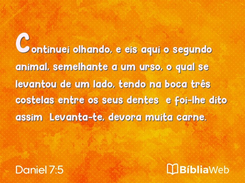 Daniel 7:5 em imagem para compartilhar