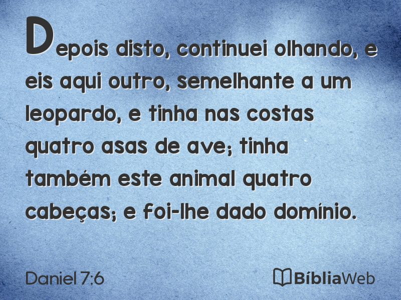 Daniel 7:6 em imagem para compartilhar
