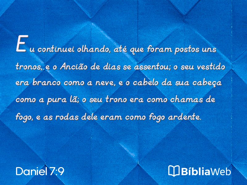 Daniel 7:9 em imagem para compartilhar