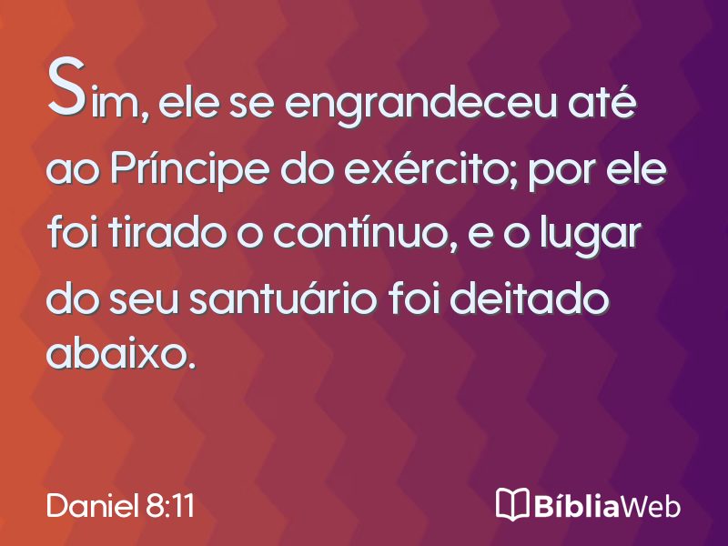 Daniel 8:11 em imagem para compartilhar