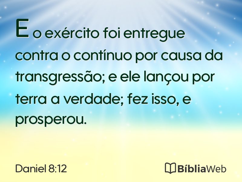 Daniel 8:12 em imagem para compartilhar