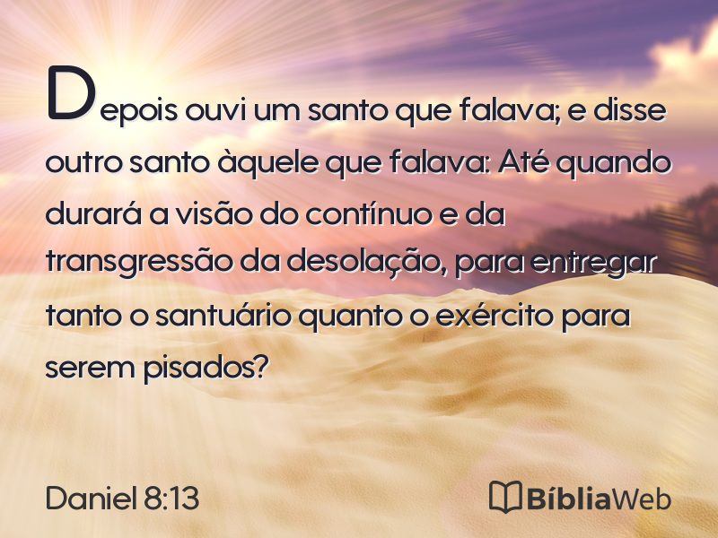 Daniel 8:13 em imagem para compartilhar