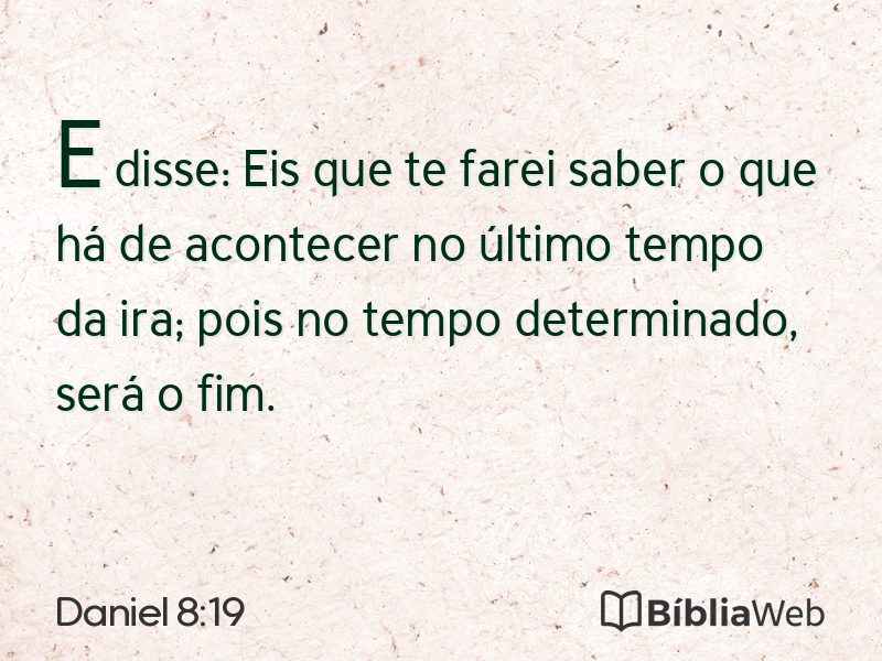 Daniel 8:19 em imagem para compartilhar