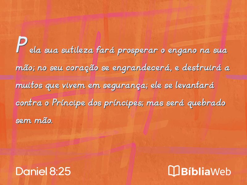 Daniel 8:25 em imagem para compartilhar