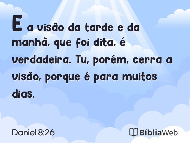 Daniel 8:26 em imagem para compartilhar