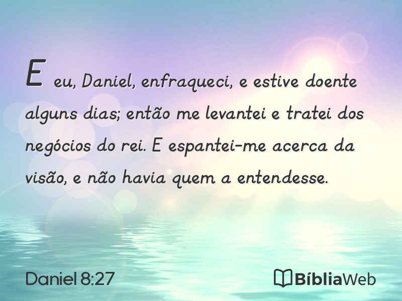 Daniel 8:27 em imagem para compartilhar