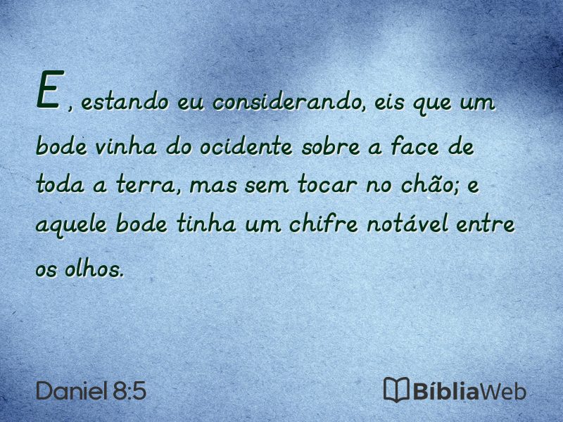 Daniel 8:5 em imagem para compartilhar