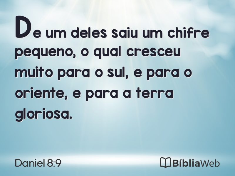 Daniel 8:9 em imagem para compartilhar