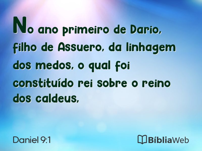 Daniel 9:1 em imagem para compartilhar
