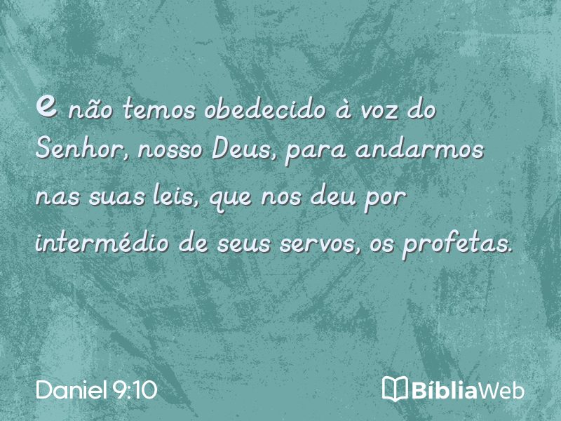 Daniel 9:10 em imagem para compartilhar