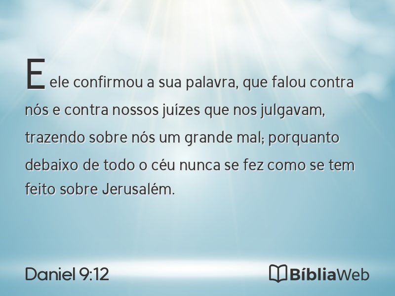 Daniel 9:12 em imagem para compartilhar