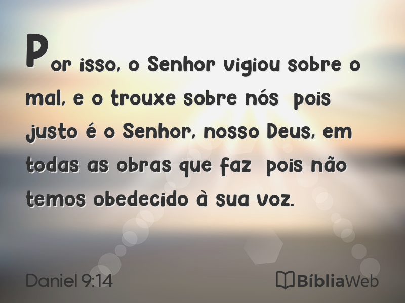 Daniel 9:14 em imagem para compartilhar