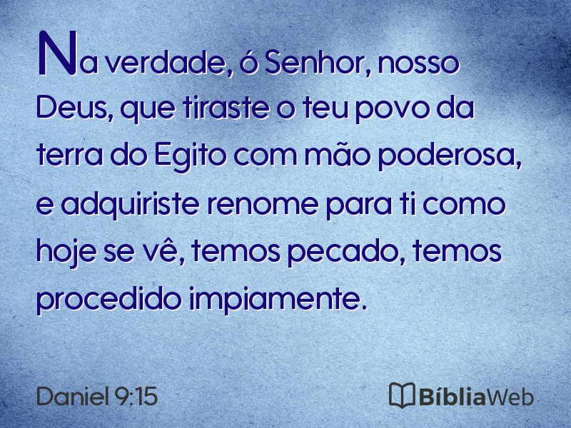 Daniel 9:15 em imagem para compartilhar