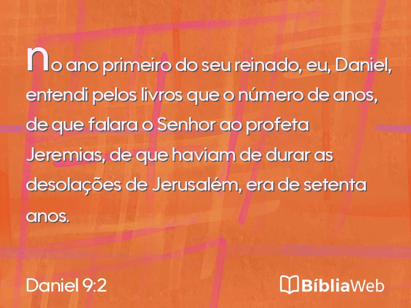 Daniel 9:2 em imagem para compartilhar
