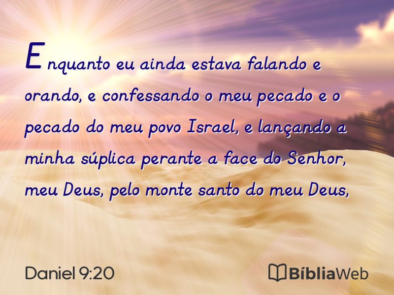 Daniel 9:20 em imagem para compartilhar