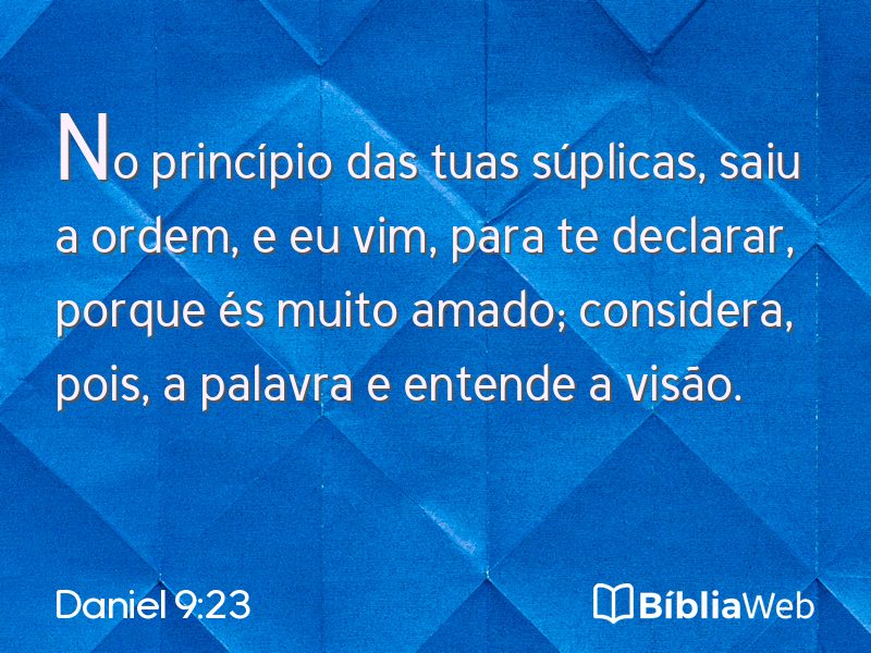 Daniel 9:23 em imagem para compartilhar