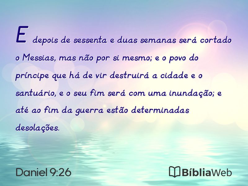 Daniel 9:26 em imagem para compartilhar