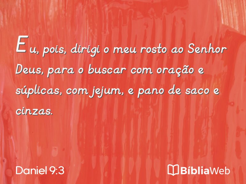 Daniel 9:3 em imagem para compartilhar