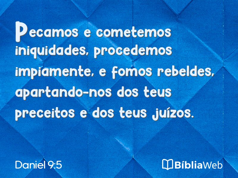 Daniel 9:5 em imagem para compartilhar