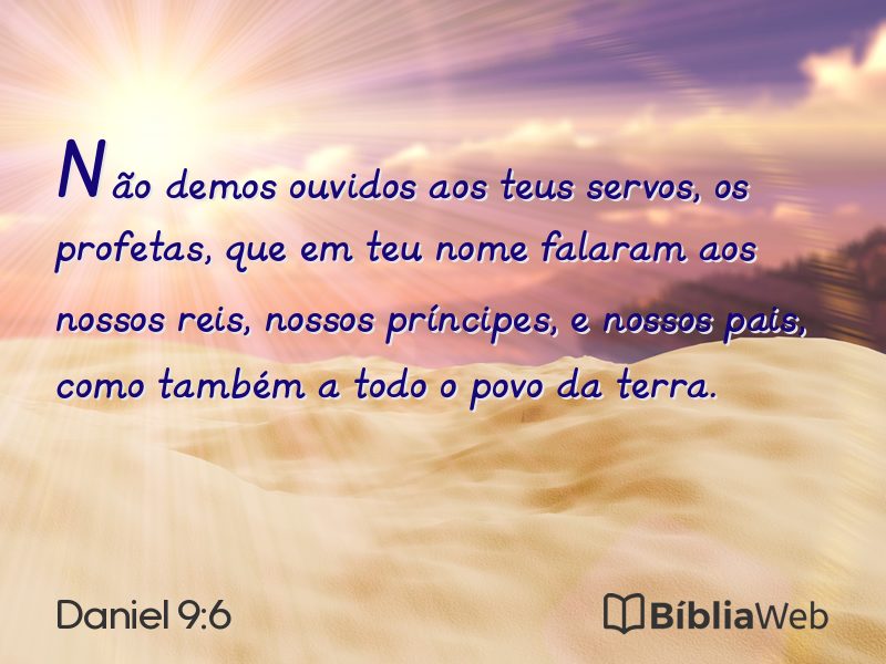 Daniel 9:6 em imagem para compartilhar