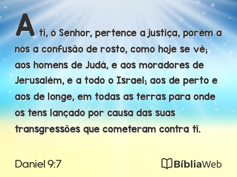 Daniel 9:7 em imagem para compartilhar