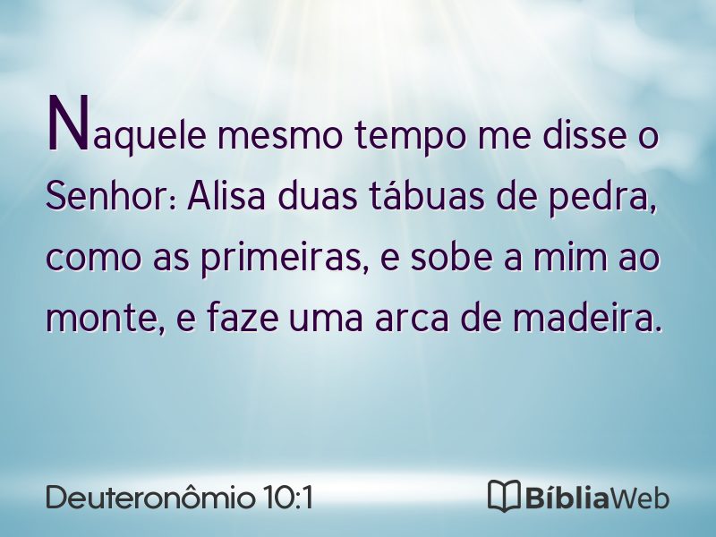 Deuteronômio 10:1 em imagem para compartilhar