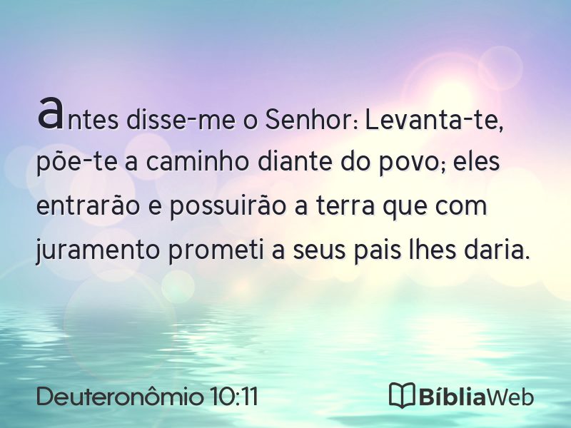 Deuteronômio 10:11 em imagem para compartilhar
