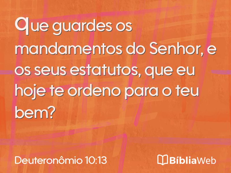 Deuteronômio 10:13 em imagem para compartilhar