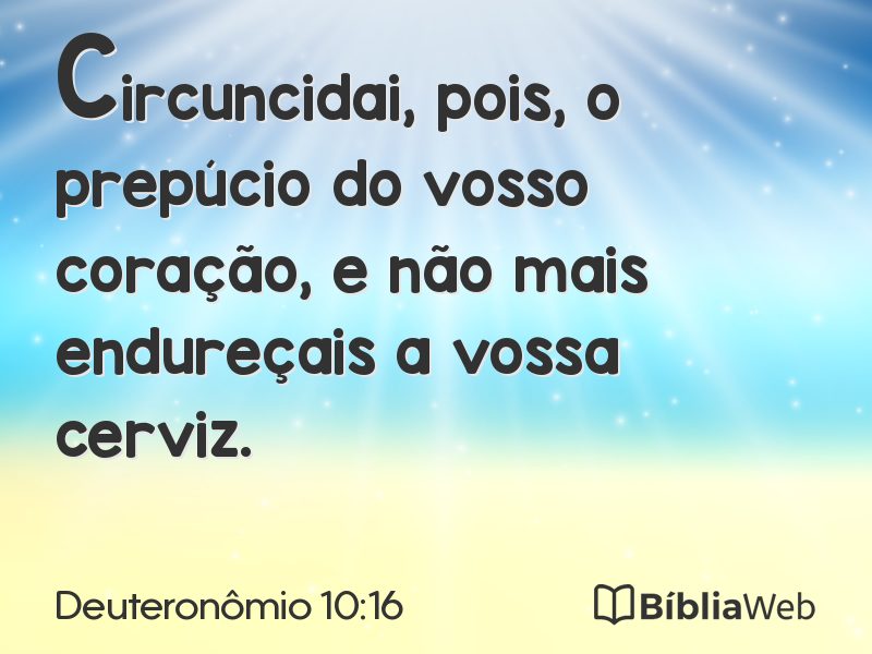 Deuteronômio 10:16 em imagem para compartilhar