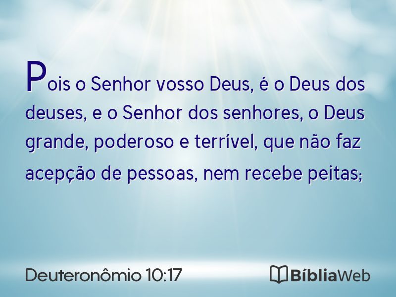Deuteronômio 10:17 em imagem para compartilhar