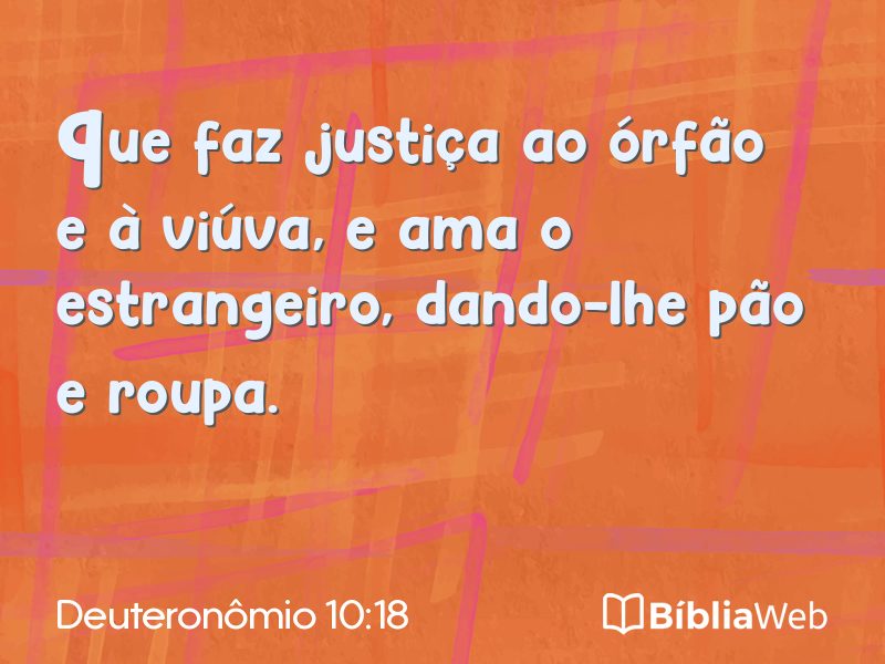 Deuteronômio 10:18 em imagem para compartilhar
