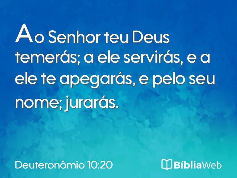 Deuteronômio 10:20 em imagem para compartilhar