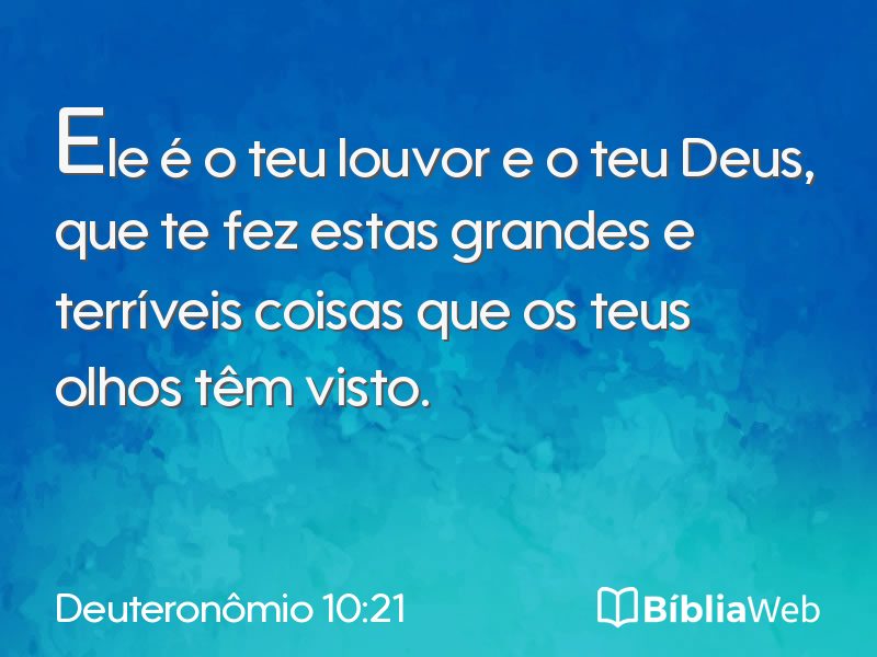 Deuteronômio 10:21 em imagem para compartilhar